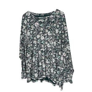 J Jill Plus size 3X Pima Cotton Crew Neck High Low T Shirt Top Womens Tee